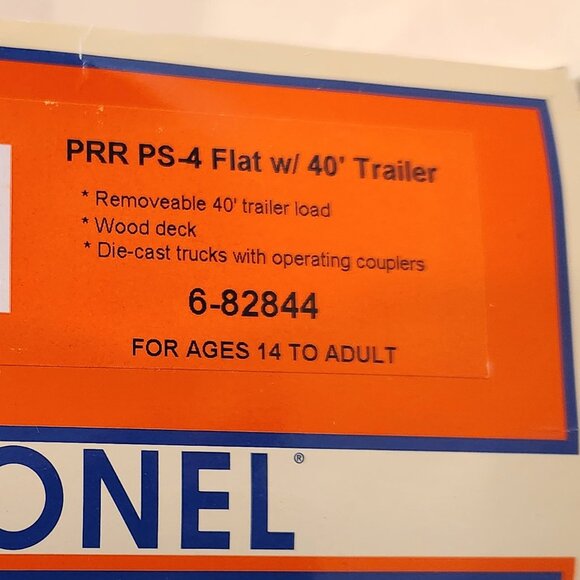 Lionel PRR PS-4 Flat w/40' Trailer Model 6-82844 - Picture 4 of 4